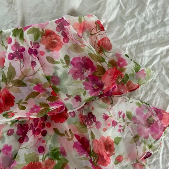 Abercrombie & Fitch Organza Tiered Strapless Mini Dress NWT - Picture 2 of 6